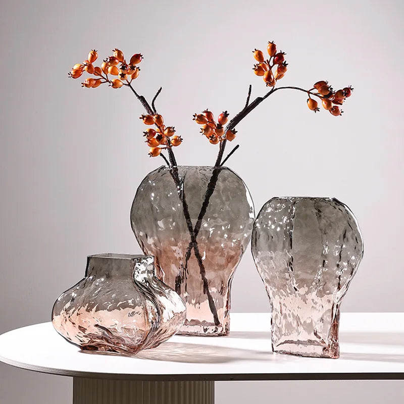 Afralia™ Golden Geometric Glass Vase Hydroponics Terrarium Home Decoration Accessories