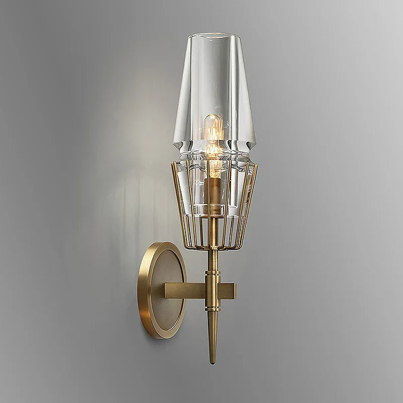 Afralia™ Luxury Glass Wall Lamp | Nordic Postmodern Indoor Wall Sconce for Living Room