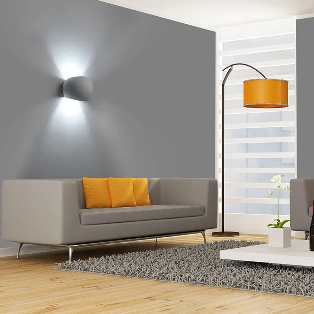 Afralia™ LED Gypsum Wall Sconce 5W for Bedroom Living Room Kitchen Decor