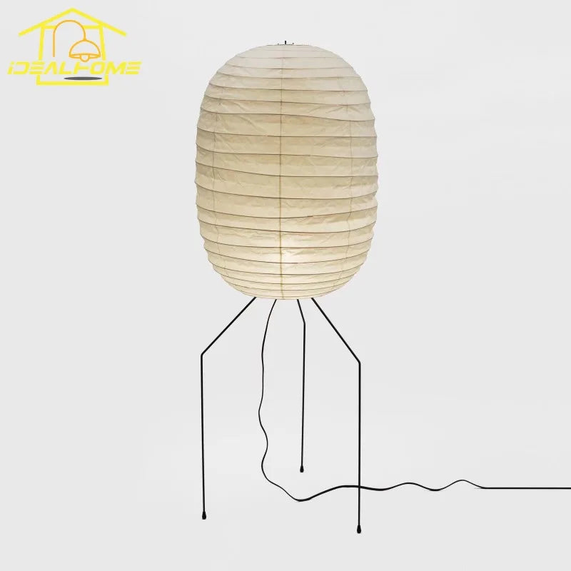 Afralia™ Noguchi Akari Wabi-sabi Floor Lamp LED E27 Rice Paper Stand Art Decor Home Living