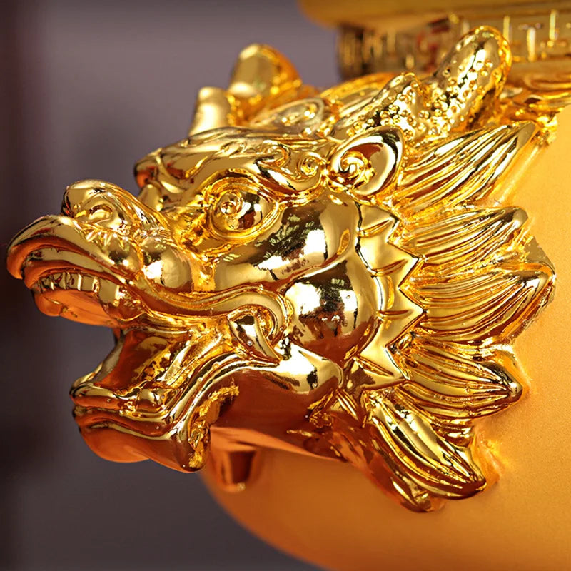 Afralia™ Sand Gold Cornucopia Resin Wealth Attractor Decor for Home and Office
