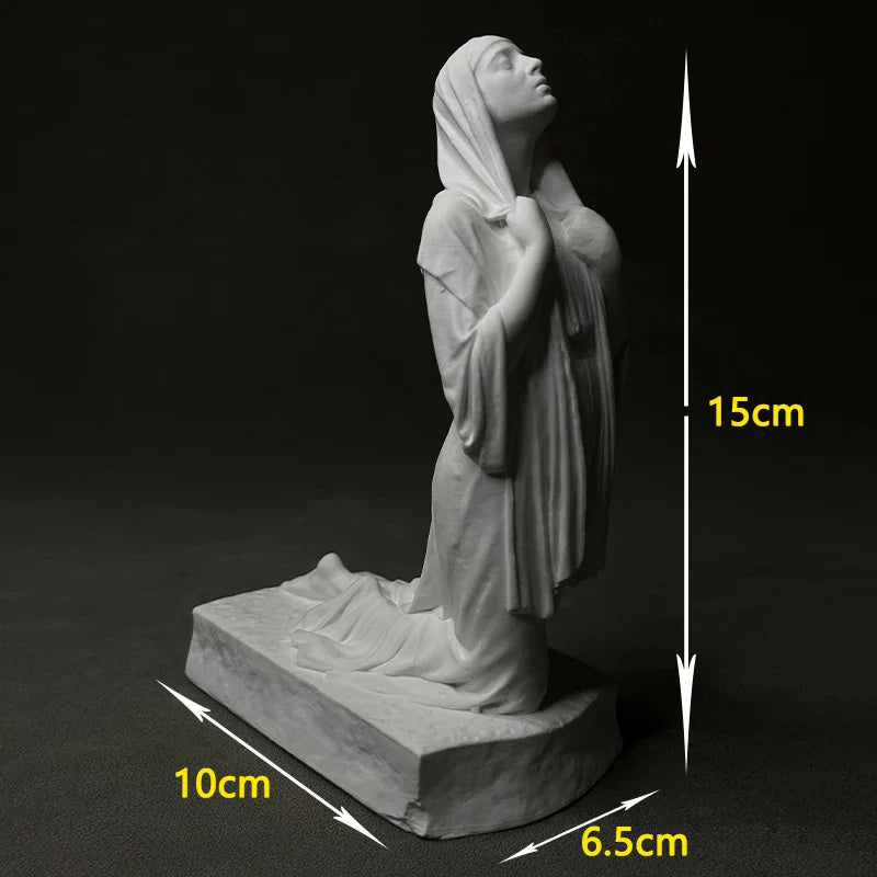 Afralia™ Christian Pray Sculpture Resin Figurine Home Decor Artistic Handicrafts