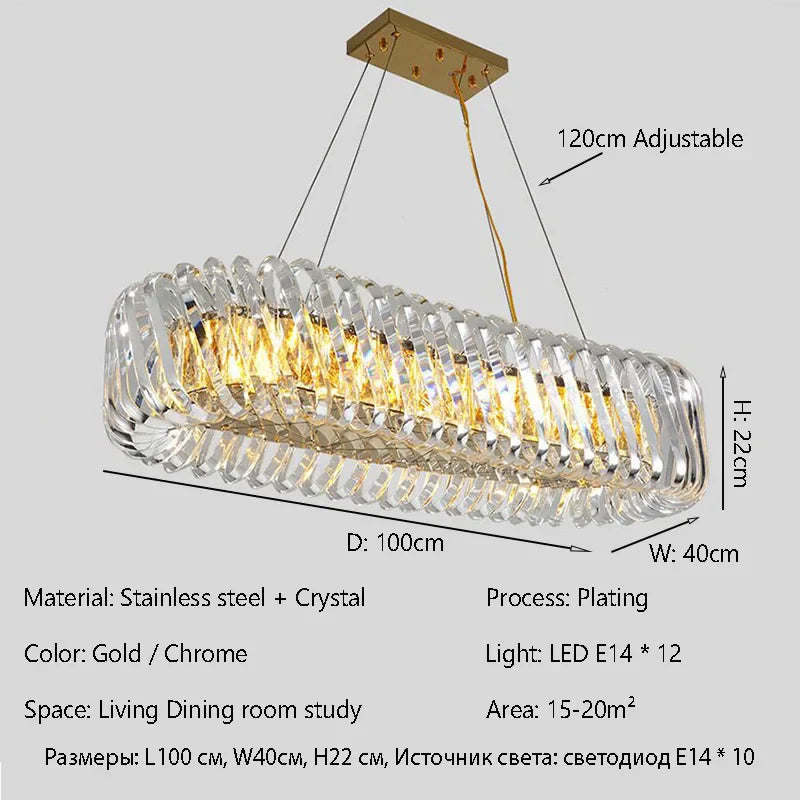 Afralia™ Modern Crystal LED Chandelier Pendant Lights for Living Dining Bedroom Villa
