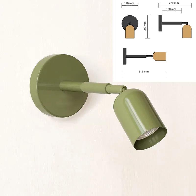 Afralia™ Adjustable GU10 LED Wall Sconce Modern Wall Light for Living Room & Bedroom