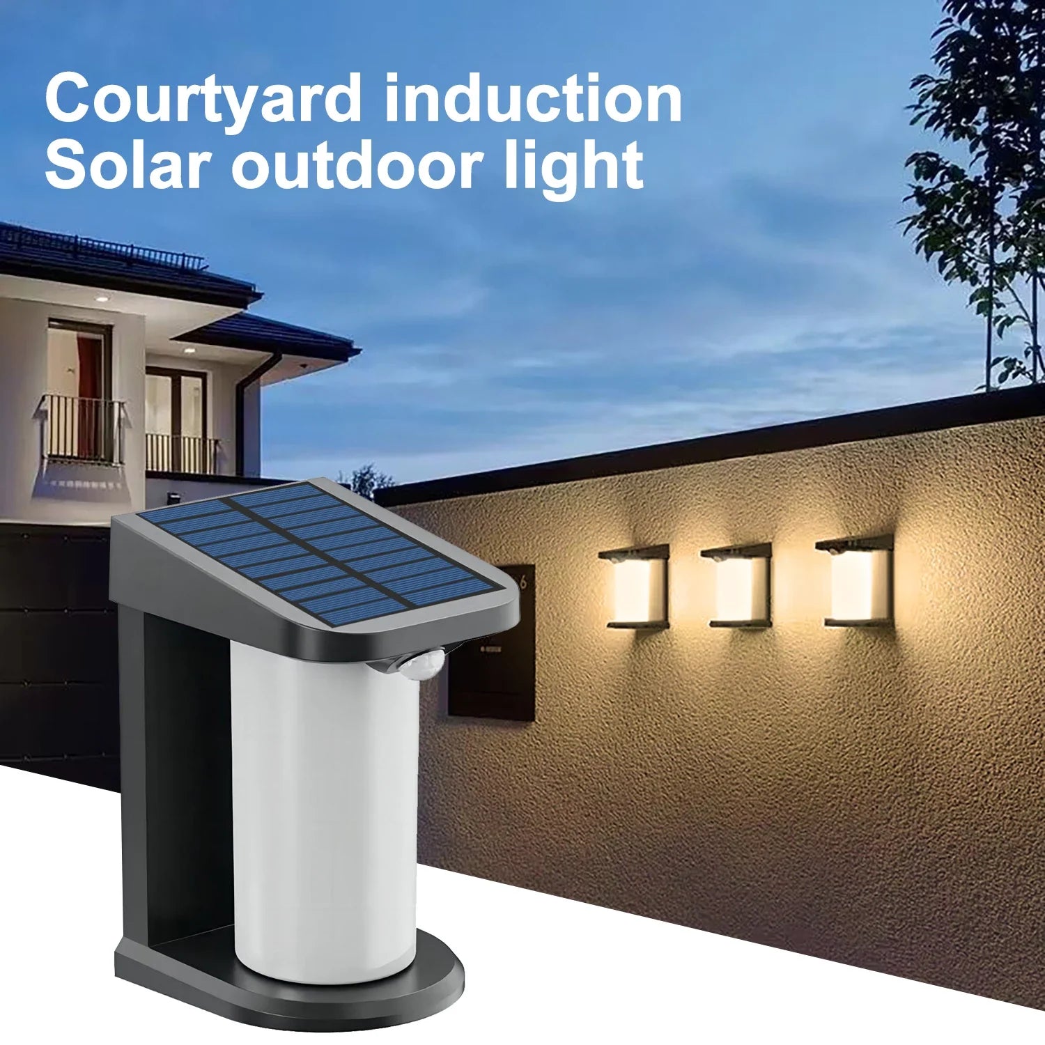 Afralia™ Solar Motion Sensor Wall Lantern for Outdoor Patio, Fence & Garage.