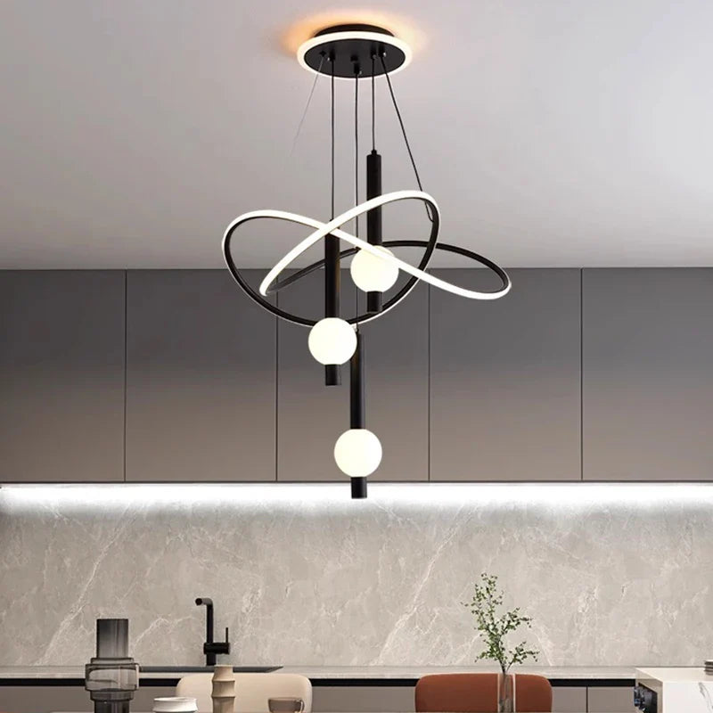 Afralia™ Modern Dine Room Pendant Lights LED Chandelier Ceiling Lamp Fixture