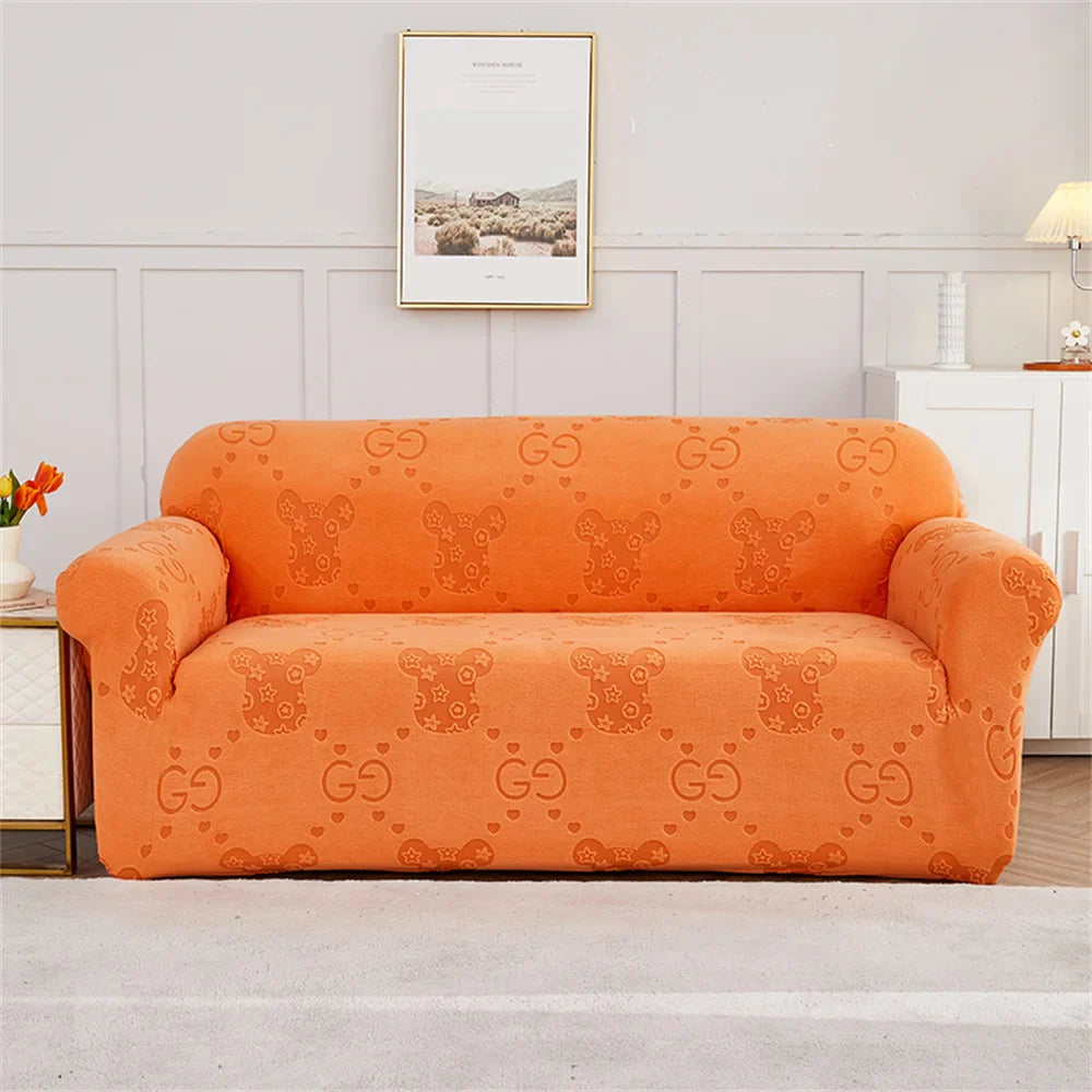 Afralia™ Thick Velvet Sofa Cover: 1/2/3/4 Seats Stretch Slipcover Protector