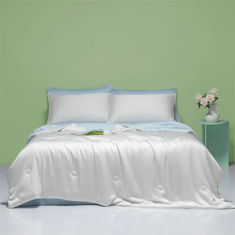 Afralia™ Cool Feel Summer Quilt: Grade A Ice, Extra Soft, Quick Drying Quilted Blanket
