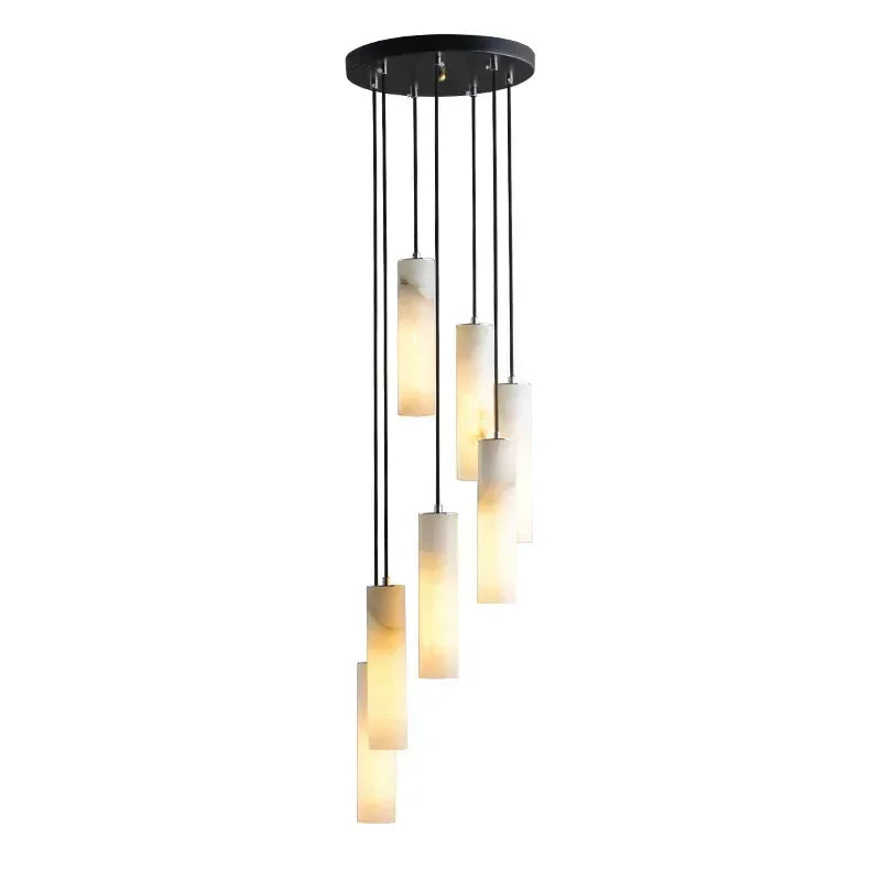 Afralia™ Nordic Marble Pendant Light Adjustable Loft Lighting for Bedroom Hall Restaurant