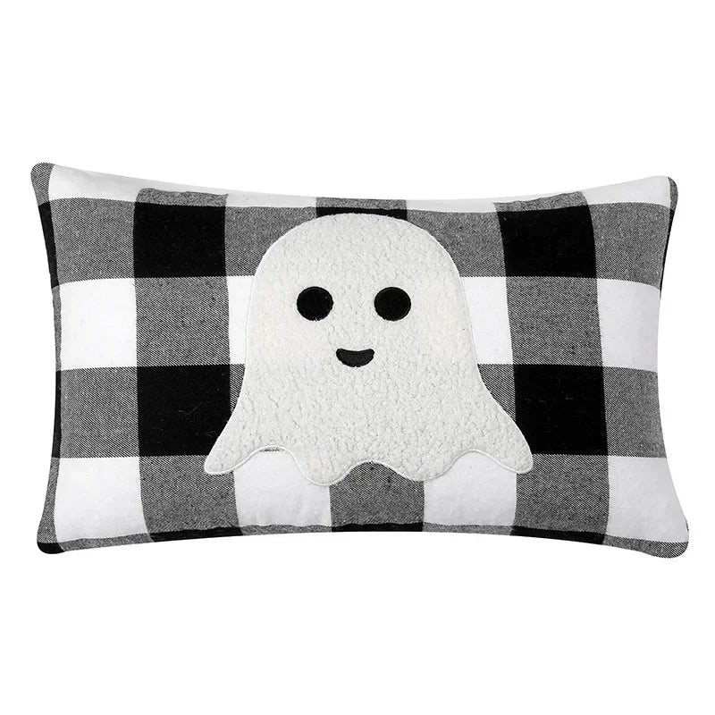 Afralia™ Halloween Ghost Embroidery Pillow for Cozy Living Room Sofa Rest