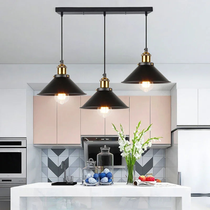 Afralia™ Vintage Industrial Chandelier | Retro Loft Pendant Lamp