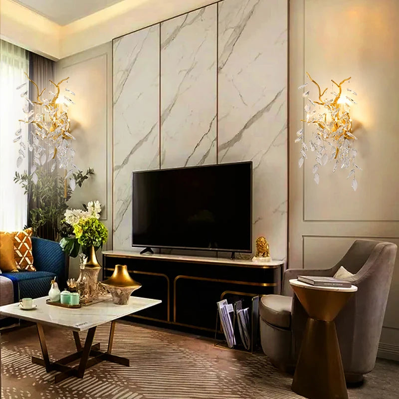 Afralia™ Crystal Wall Lamp: High-End Nano Technology Luxury LED Lighting for Home Décor