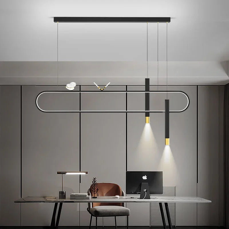 Afralia™ LED Pendant Lights: Remote Controlled Modern Lighting for Home Décor