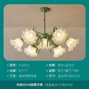 Afralia™ LED Flower Chandelier: French Retro Style for Bedroom, Living Room, Restaurant