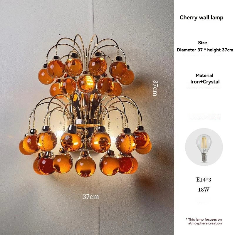 Afralia™ Teardrop Murano Glass Chandelier in Red Purple - Cherry Atmosphere Decor