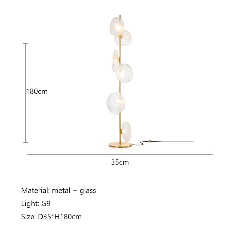 Afralia™ Nordic Glass Shade LED Floor Lamp for Minimalist Living Room & Bedroom