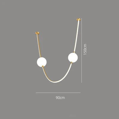 Afralia™ Pingpong LED Chandelier 2024 Dimmable Hanging Light Fixture
