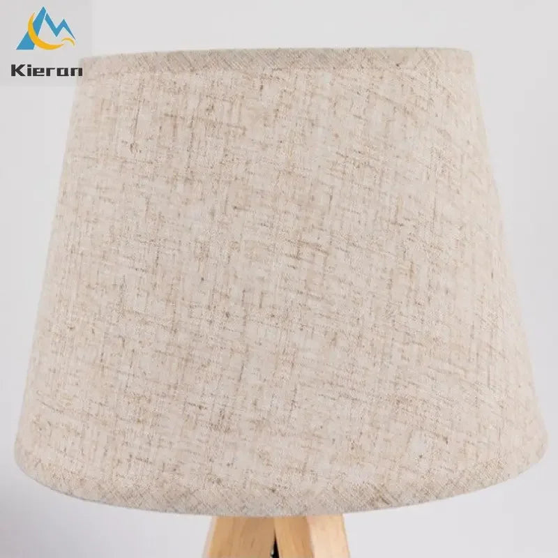 Afralia™ Solid Wood LED Table Lamp for Bedroom Hotel Living Room Decor