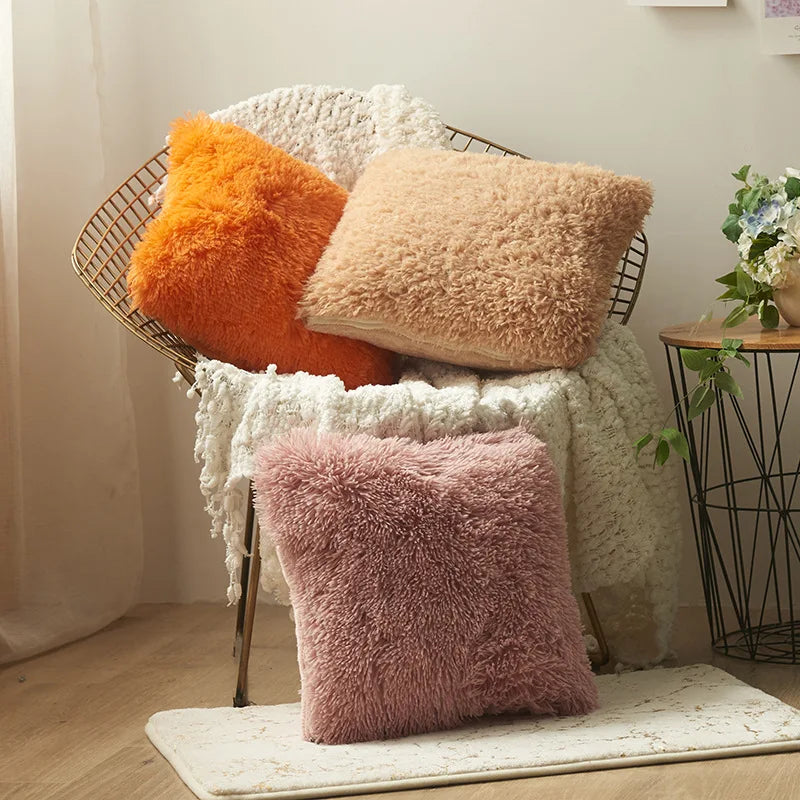 Afralia™ Sea Lion Velvet Body Pillow: Cozy Faux Fur Sofa Decor, 43x43cm Size