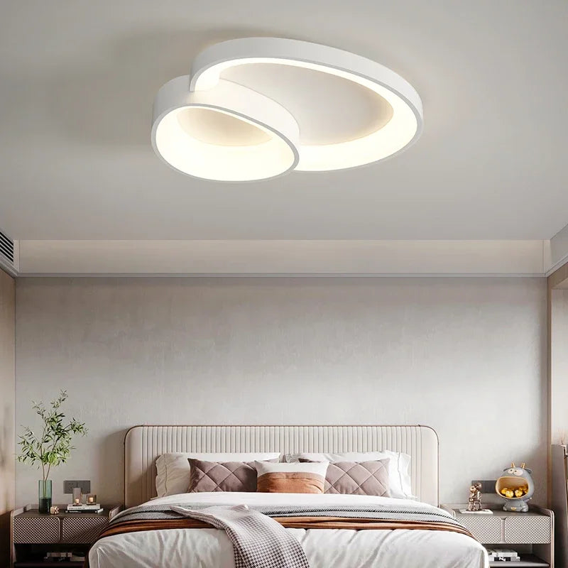 Afralia™ LED Ceiling Chandelier Lights with Remote Control for Living Room, Bedroom, Dining Room