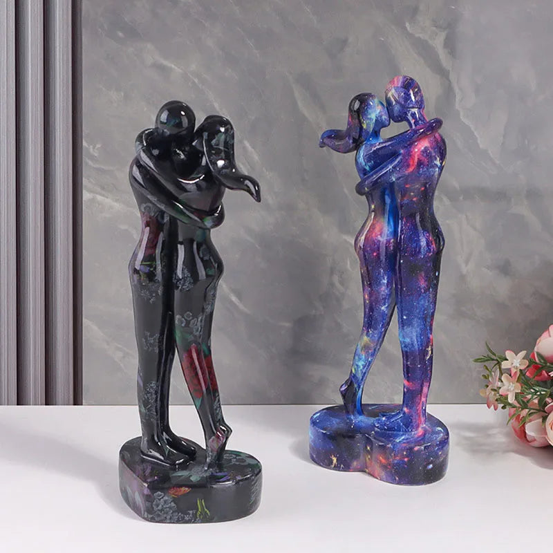 Afralia™ Romantic Resin Couple Statues for Interior Decor and Gifts