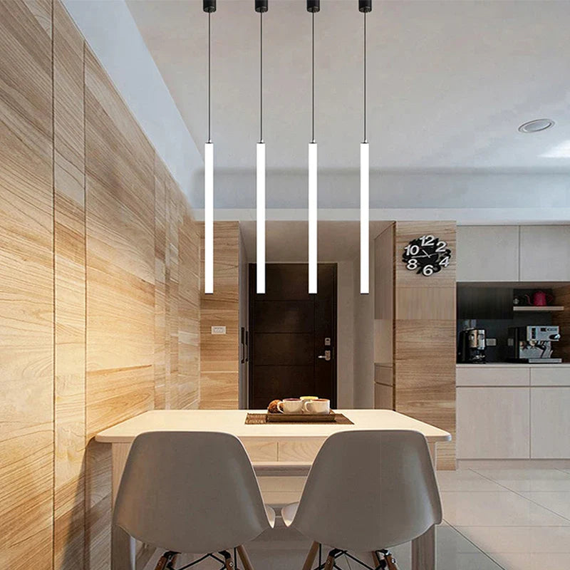Afralia™ Modern LED Tube Ceiling Chandelier Staircase Lights Lighting Fixtures Home Decor