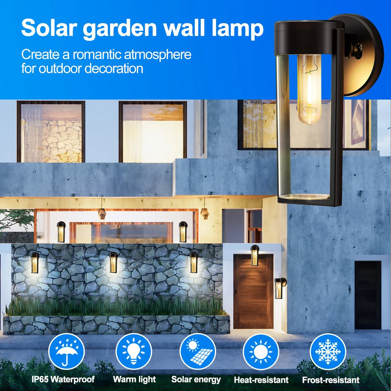 Afralia™ Solar LED Wall Lights: Waterproof Fence Deck Garden Patio Yard Porch Decor