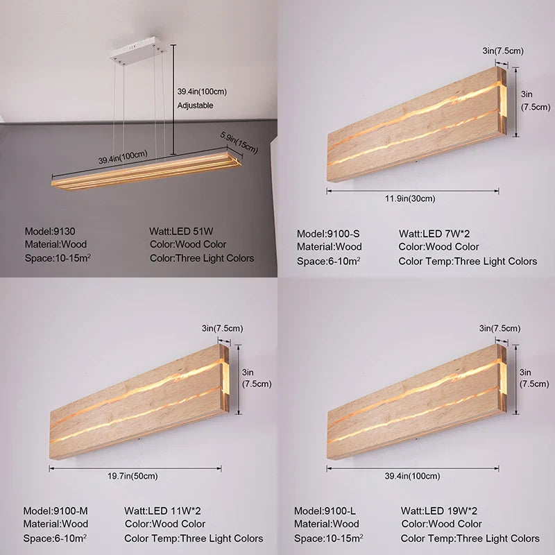 Afralia™ Wooden Wall Sconce LED Light for Bedroom & Living Room