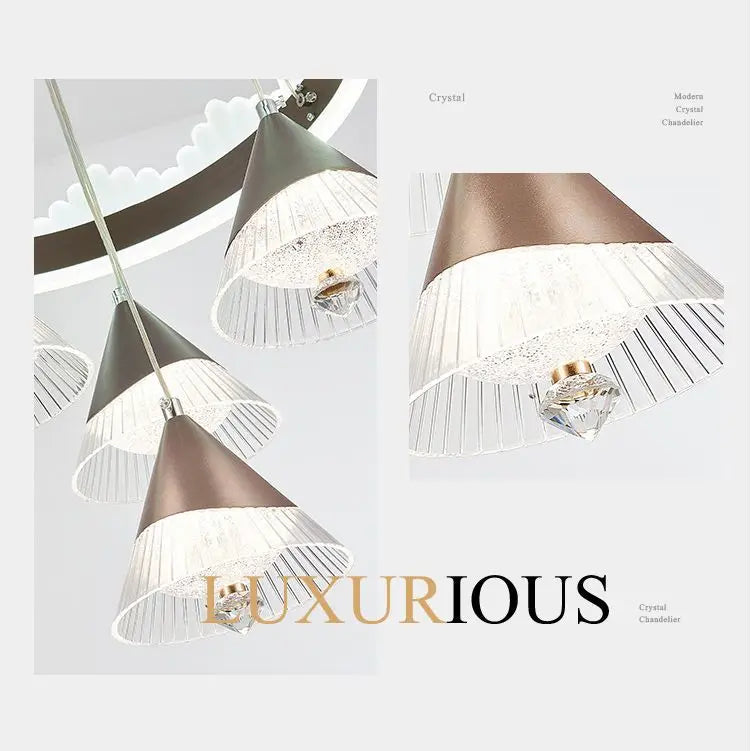Afralia™ Elegant 4-Head LED Dining Table Chandelier