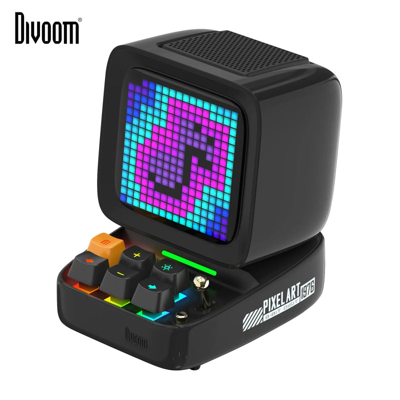 Afralia™ Ditoo Pixel Art Bluetooth Speaker 15W Output Power App Controlled LED Screen