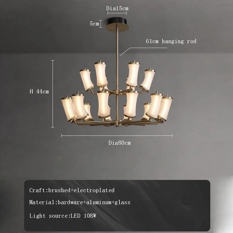 Afralia™ Modern Glass LED Ceiling Chandelier for Luxury Home Decor