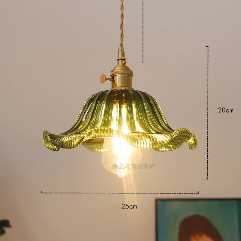 Afralia™ Glass Industrial Pendant Light: Loft Style Fixture with Copper Socket for Home Decor