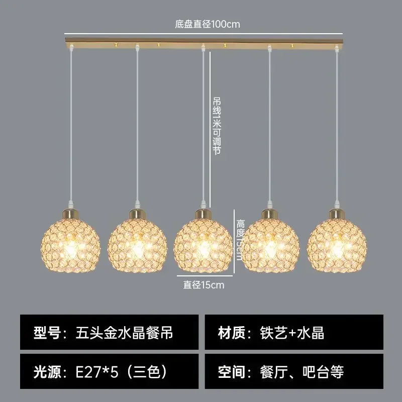 Afralia™ Crystal Dining Pendant Lamp - Modern Nordic Minimalist Design