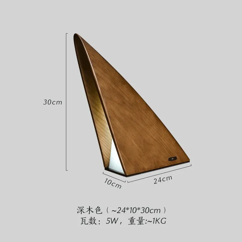 Afralia™ Solid Wood Bedside Night Light USB, Modern Minimalist Bedroom Lamp