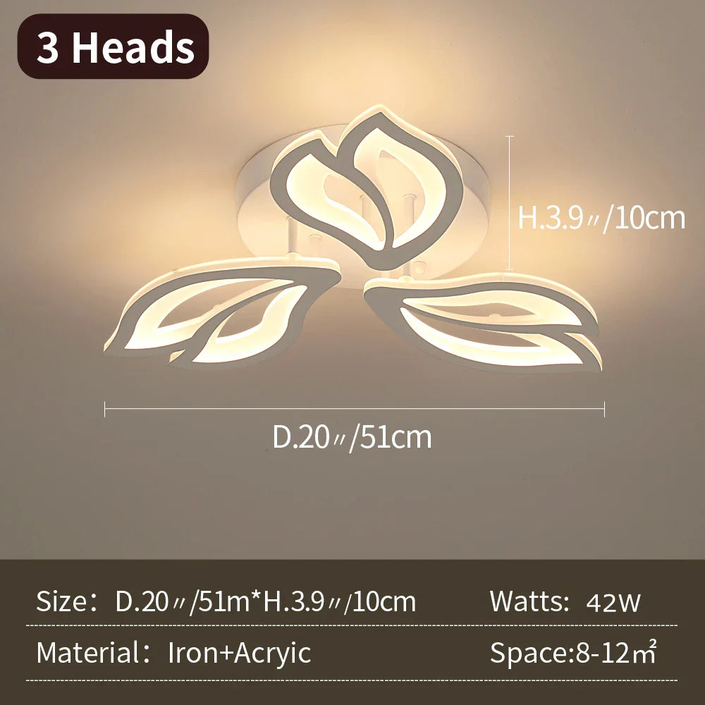 Afralia™ Flower Acrylic Chandelier: Modern Minimalist Living Dining Room Ceiling Light