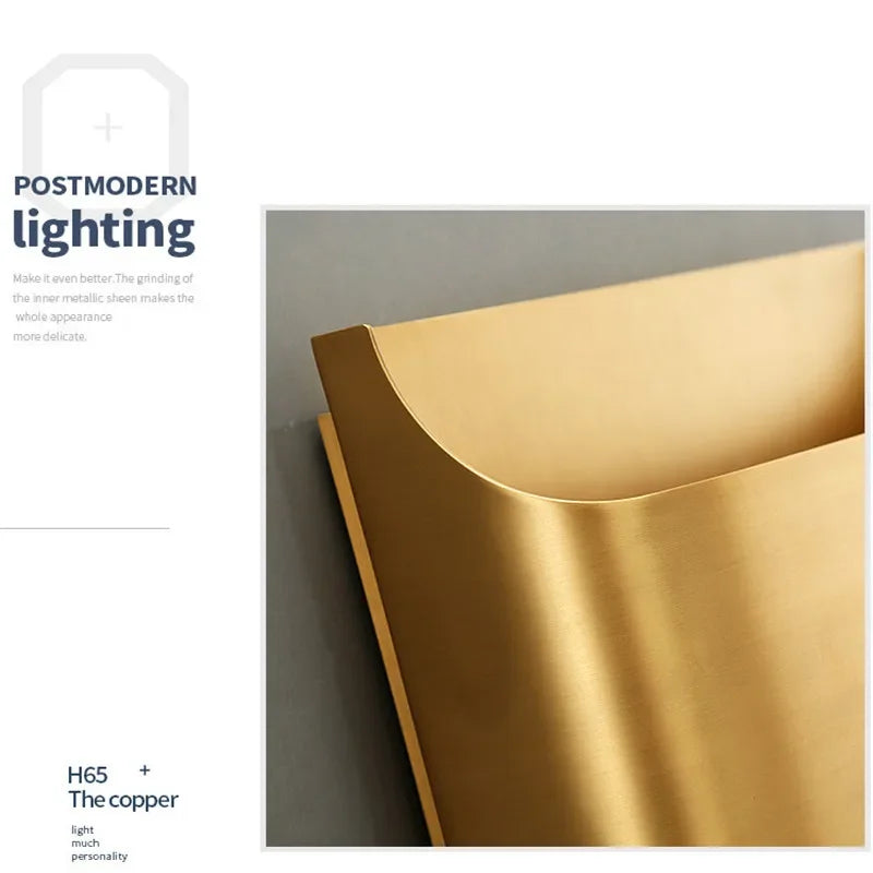 Afralia™ Contemporary Copper Brass Wall Sconce Minimalist Design for Study Living Room Bedside