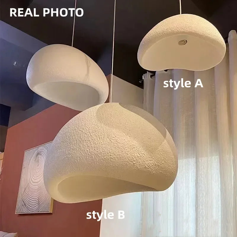 Afralia™ Nordic Wabi Sabi E27 LED Pendant Light for Minimalist Loft Ambiance