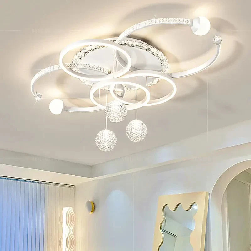 Afralia™ Modern Circle Chandelier: LED Kitchen Pendant Lamp for Luxury Living Room Decor