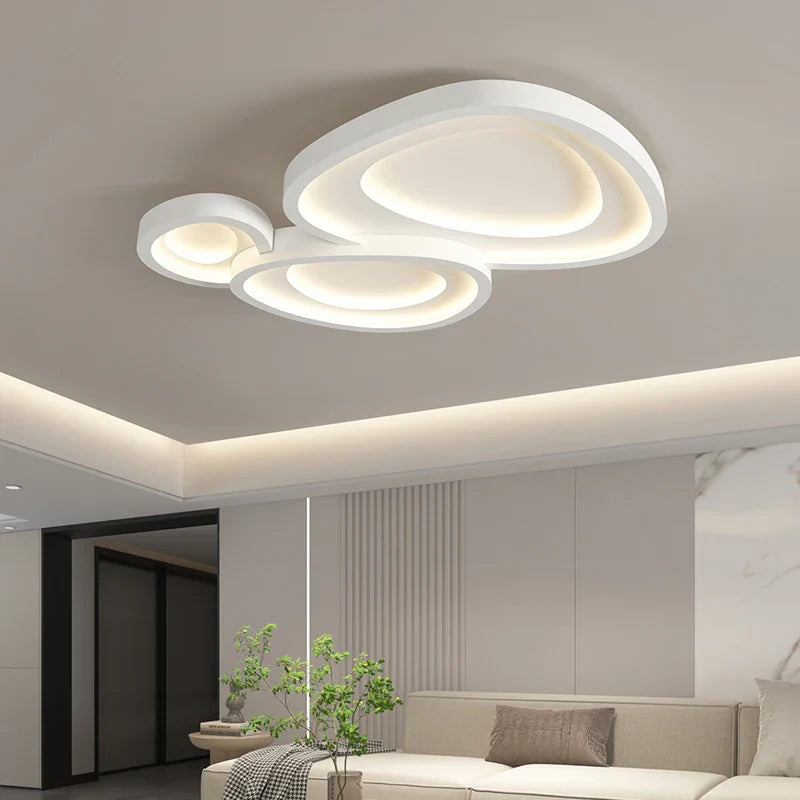 Afralia™ Modern LED Chandelier Ceiling Lamp for Bedroom, Living & Dining Room Lighting