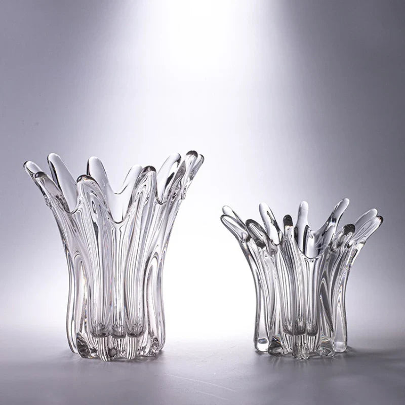 Afralia™ Petal Shape Glass Vase for Flower Arrangement and Hydroponics