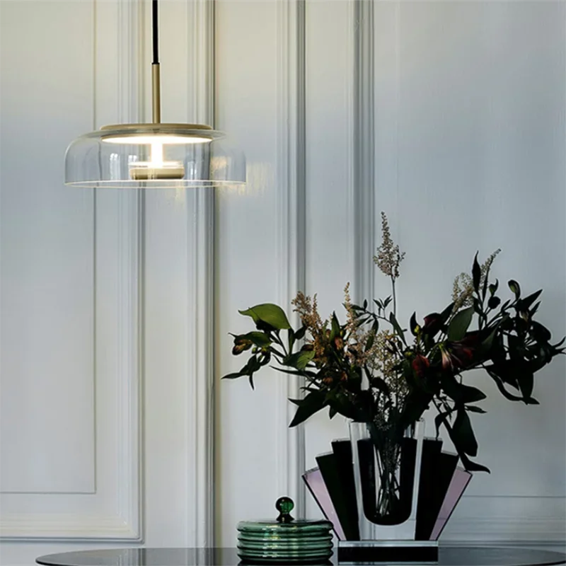 Afralia™ Nordic Glass Pendant Chandelier for Bedroom, Bar, and Restaurant