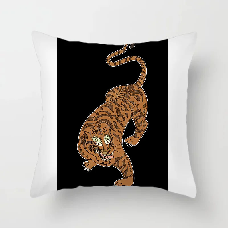 Tiger Autumn Farmhouse Pillowcase for Sofa Bed Cushions Cover by Afralia™