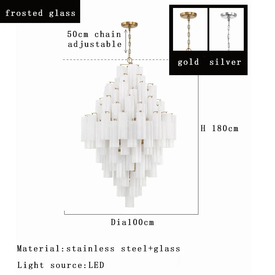 Afralia™ Big White Glass Ceiling Pendant Lights for Home Decor Hanging Lamp