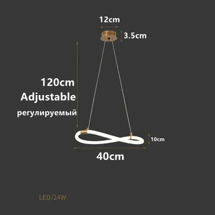 Afralia™ Gold Minimalist LED Pendant Lights for Kitchen Dining Room