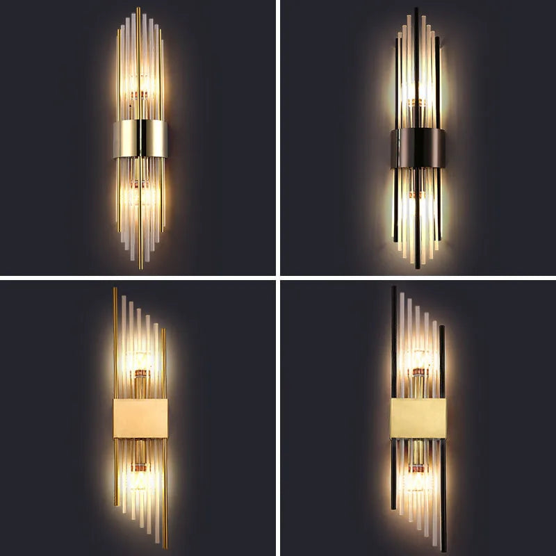 Afralia™ Crystal Wall Lamp: Elegant LED Indoor Lighting for Living Room, Bedroom, Hotel, and TV Background