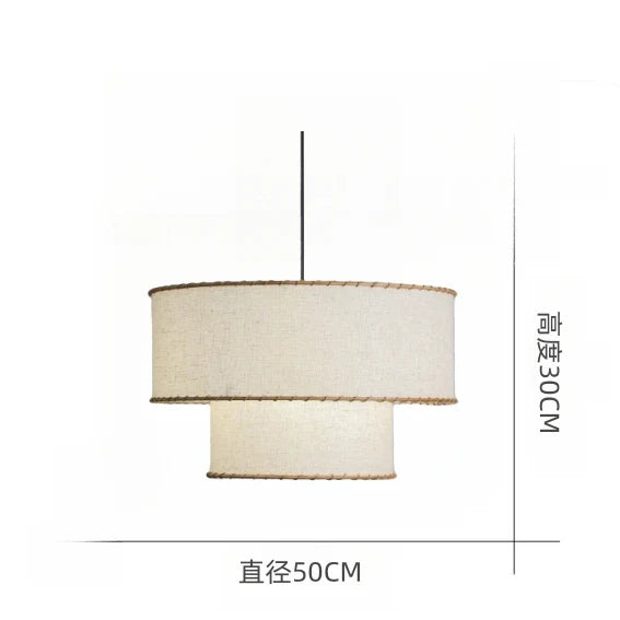 Afralia™ Wabi Sabi Fabric Pendant Light for Living Room, Bedroom, Kitchen Island