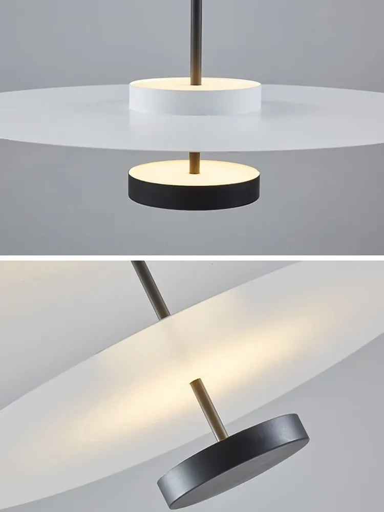 Afralia™ Acrylic Black Round Chandelier for Bedroom and Salon Lighting