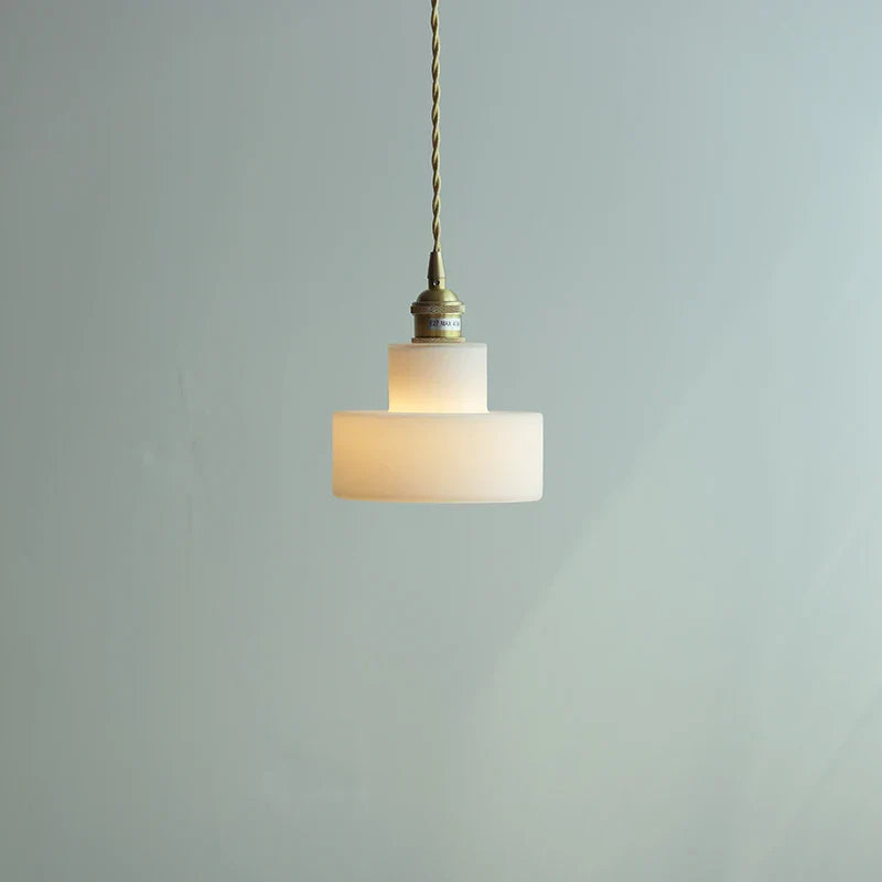 Afralia™ White Glass LED Pendant Light - Modern Nordic Hanging Lamp for Home Decor