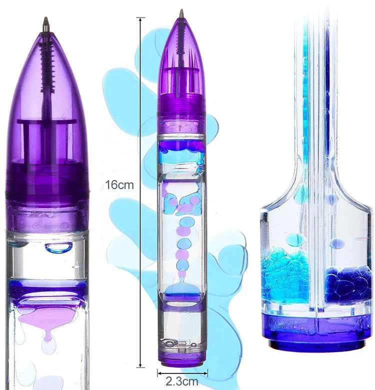 Afralia™ Liquid Hourglass Pen: Colorful Oil Drops for Creative Decompression and Decoration