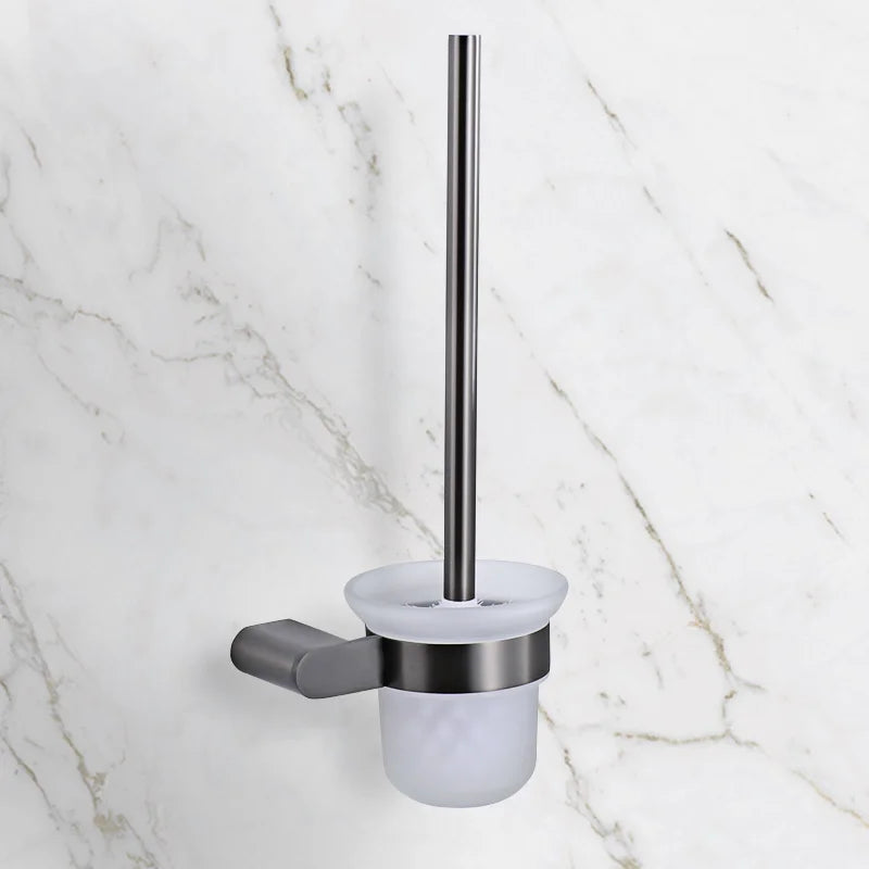 Afralia™ Stainless Steel Bathroom Hardware Set: Towel Rack, Toilet Paper Holder, Soap Dispenser, Towel Bar